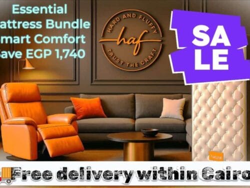 Essential Mattress Bundle – Smart Comfort by Hard & Fluffy | Save EGP 1,740 + شحن مجانى