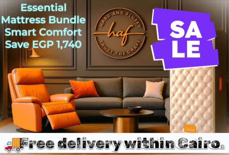 Essential Mattress Bundle – Smart Comfort by Hard & Fluffy | Save EGP 1,740 + شحن مجانى