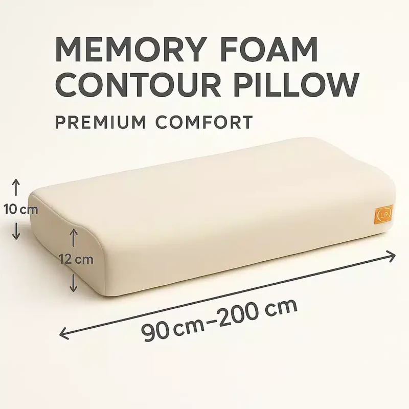 Long Memory foam contor Pillow 2 Long Memory Foam Contour Pillow - front view