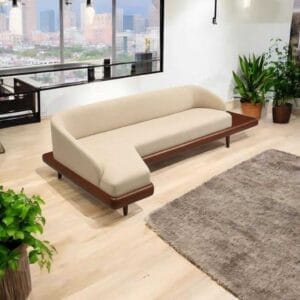 "Hard and Fluffy Logo – Prestige Comfort Corner Sofa | Luxury Ergonomic L-Shaped Sofa | ركنة بريستيج كومفورت فاخرة ومريحة"