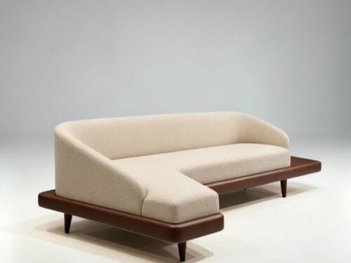 Modern beige sectional sofa design