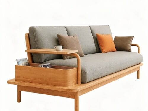 Modern sofa with storage and table