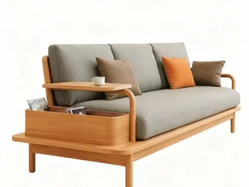 Modern sofa with storage and table