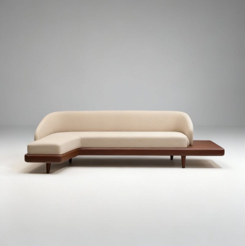 Modern beige sectional sofa design