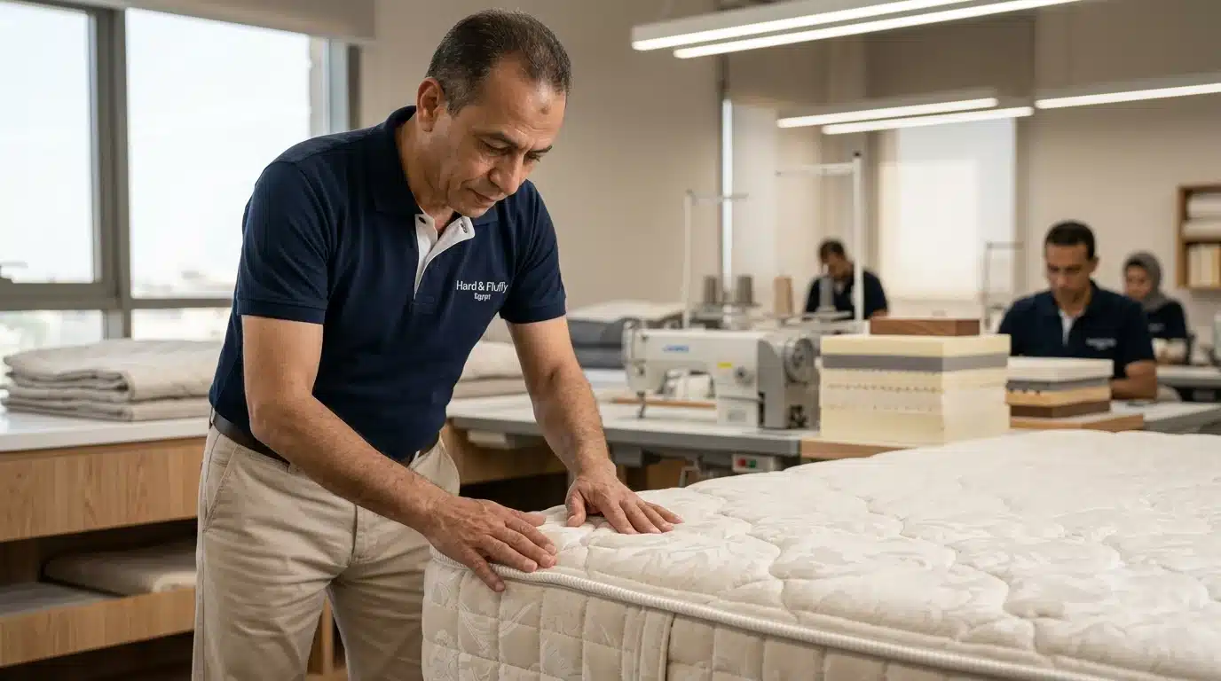 Hard & Fluffy Egypt mattress manufacturing craftsmanship and premium quality control