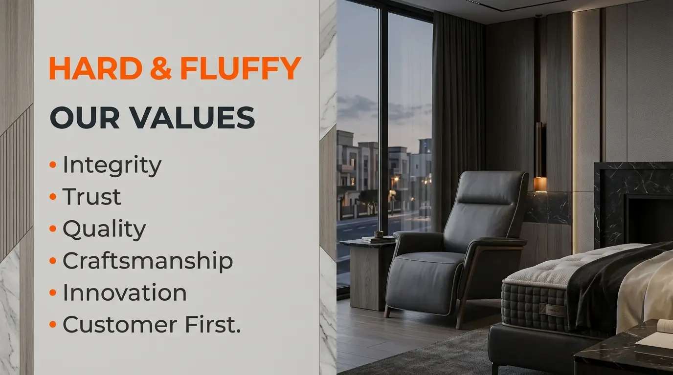 Hard & Fluffy Egypt brand values including craftsmanship quality and innovation